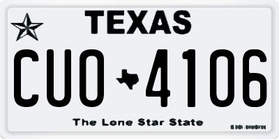 TX license plate CUO4106