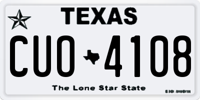 TX license plate CUO4108
