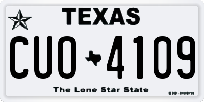 TX license plate CUO4109