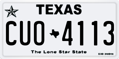 TX license plate CUO4113