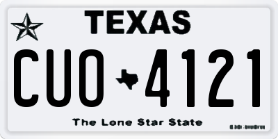 TX license plate CUO4121