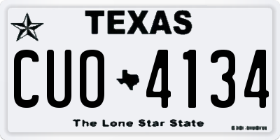 TX license plate CUO4134