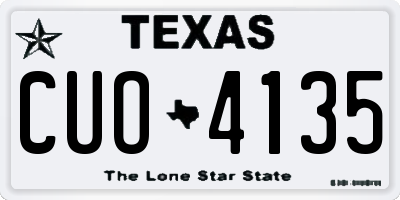 TX license plate CUO4135