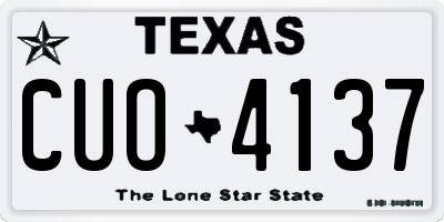 TX license plate CUO4137