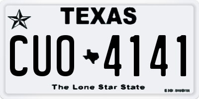 TX license plate CUO4141