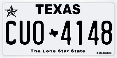 TX license plate CUO4148