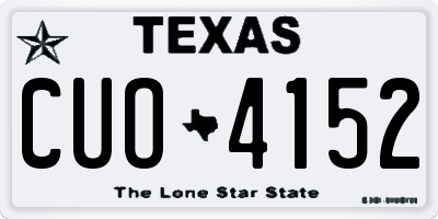 TX license plate CUO4152