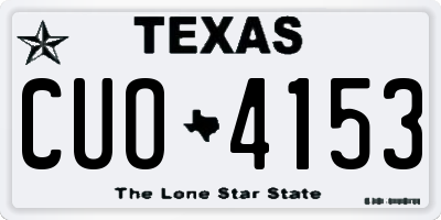 TX license plate CUO4153