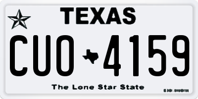 TX license plate CUO4159