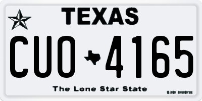 TX license plate CUO4165
