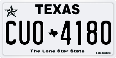 TX license plate CUO4180