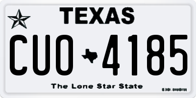 TX license plate CUO4185