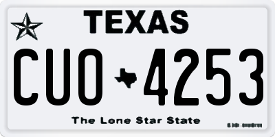 TX license plate CUO4253