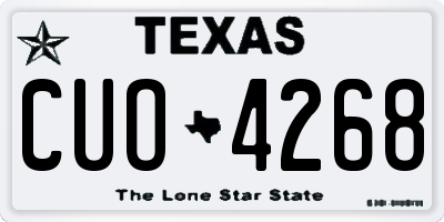 TX license plate CUO4268