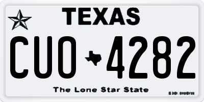 TX license plate CUO4282