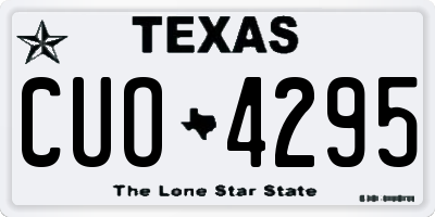 TX license plate CUO4295