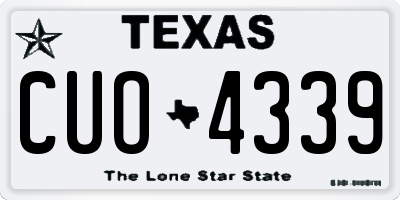 TX license plate CUO4339