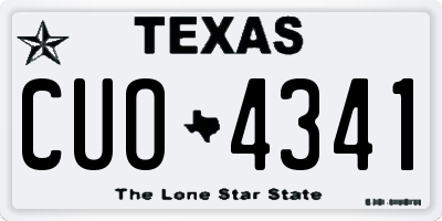 TX license plate CUO4341