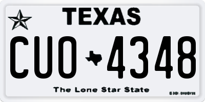 TX license plate CUO4348