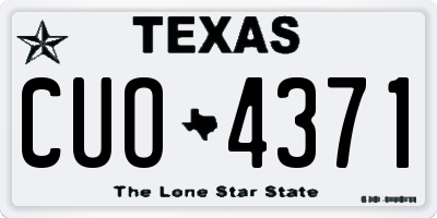 TX license plate CUO4371