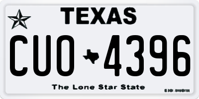 TX license plate CUO4396