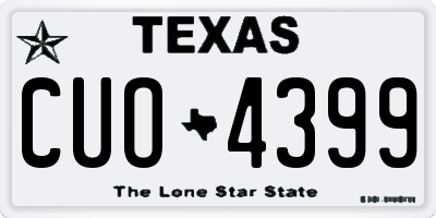 TX license plate CUO4399