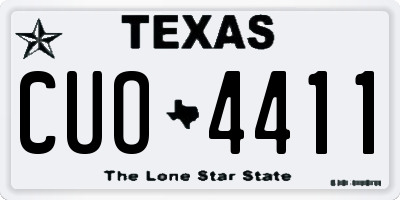 TX license plate CUO4411