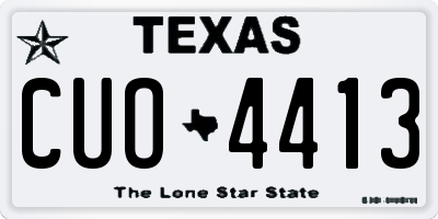 TX license plate CUO4413