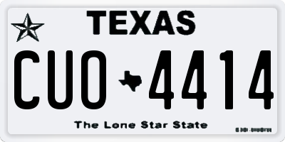 TX license plate CUO4414