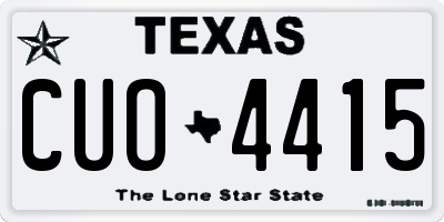 TX license plate CUO4415