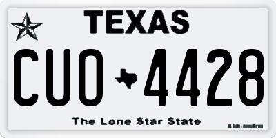 TX license plate CUO4428