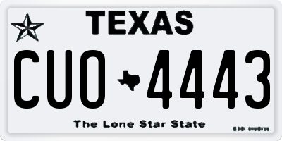 TX license plate CUO4443