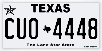 TX license plate CUO4448