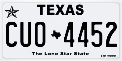 TX license plate CUO4452