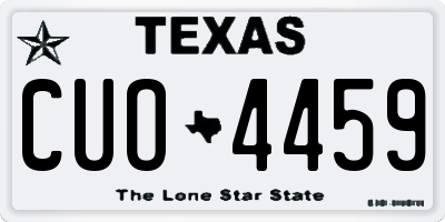 TX license plate CUO4459