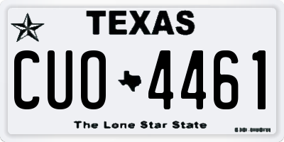 TX license plate CUO4461