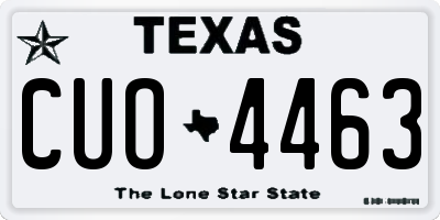 TX license plate CUO4463