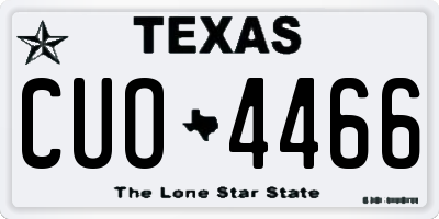 TX license plate CUO4466