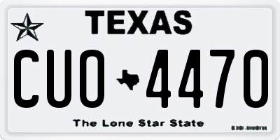 TX license plate CUO4470