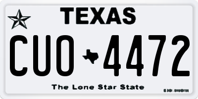 TX license plate CUO4472