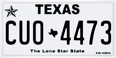 TX license plate CUO4473