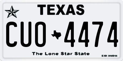 TX license plate CUO4474