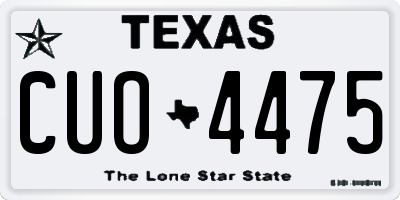 TX license plate CUO4475