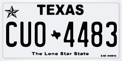 TX license plate CUO4483