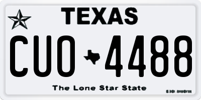 TX license plate CUO4488