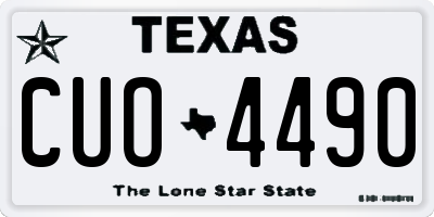 TX license plate CUO4490