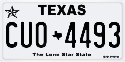 TX license plate CUO4493