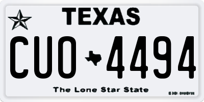 TX license plate CUO4494