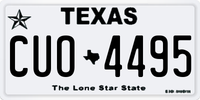 TX license plate CUO4495
