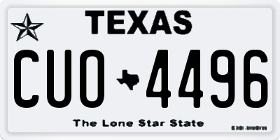 TX license plate CUO4496
